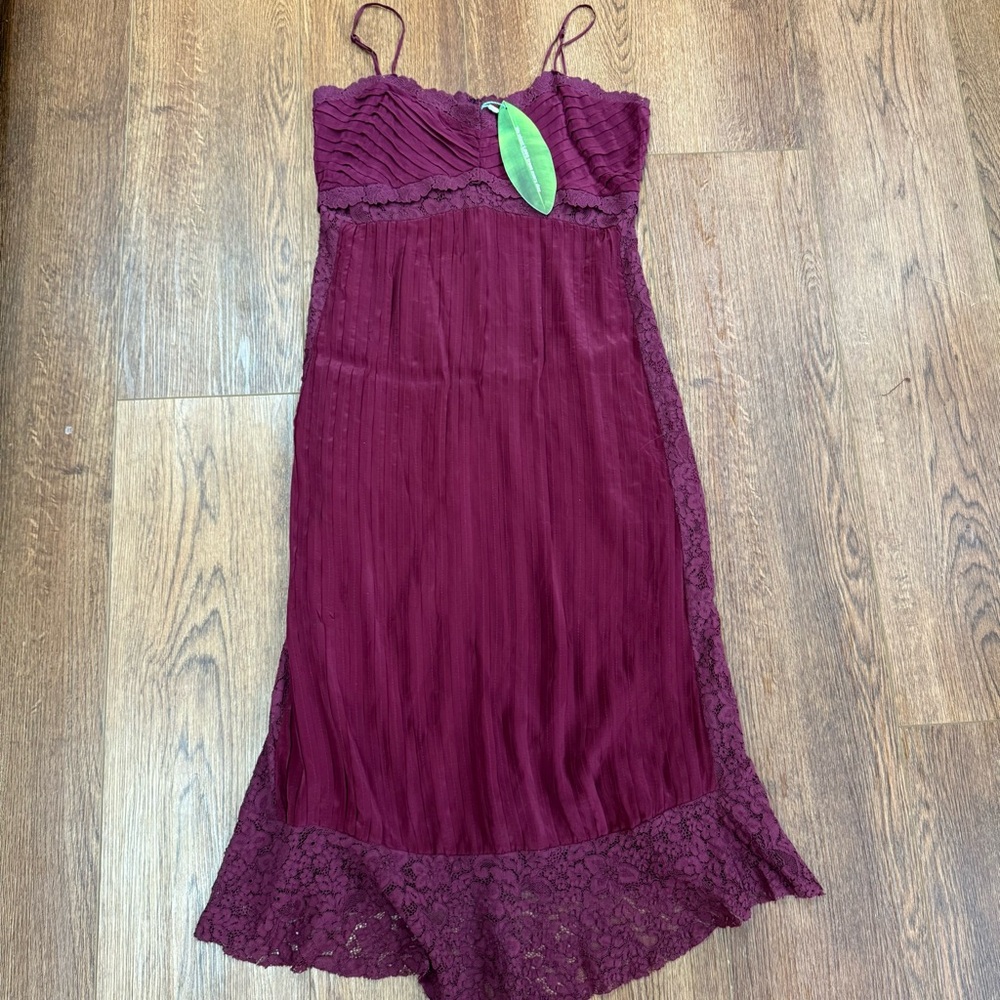 FARM Rio Burgundy Midi Dress